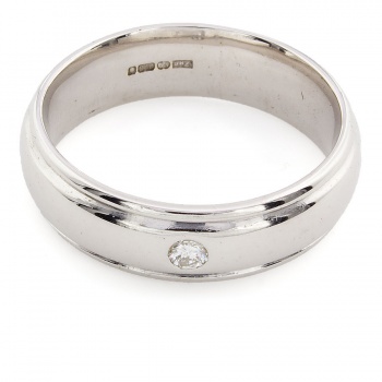 9ct White Gold Diamond Wedding Ring Size K